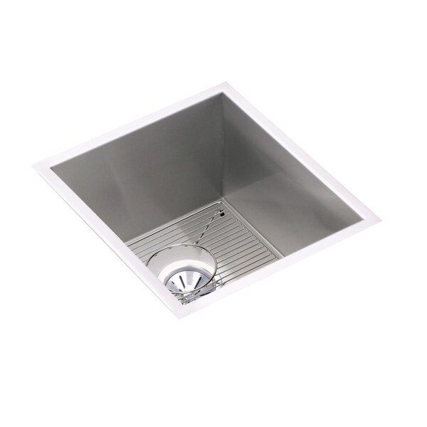 Crosstown 16 Gauge Stainless Steel 16 X 18-1/2 X 10 Single Bowl Undermount Sink Kit